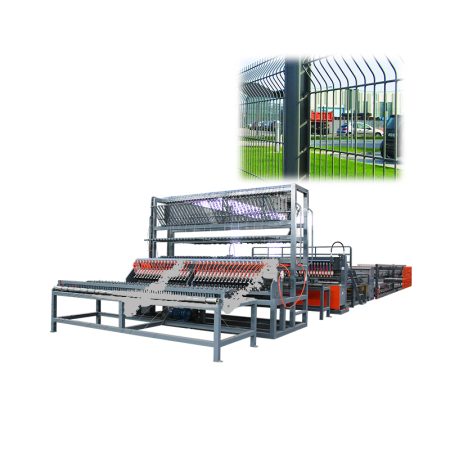 Masina automata de fabricare a panourilor din plasa de gard bordurat